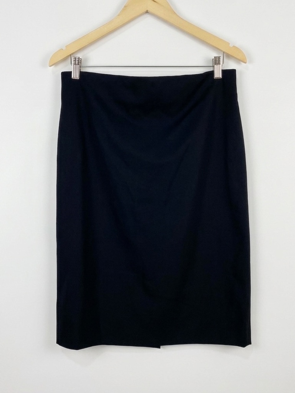 St. John Collection Black Silk Blend Pencil Skirt Size 10 Quiet Luxury Old Money